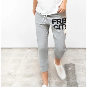 FREECITY HEATHER 3/4 sweats - heather/cream