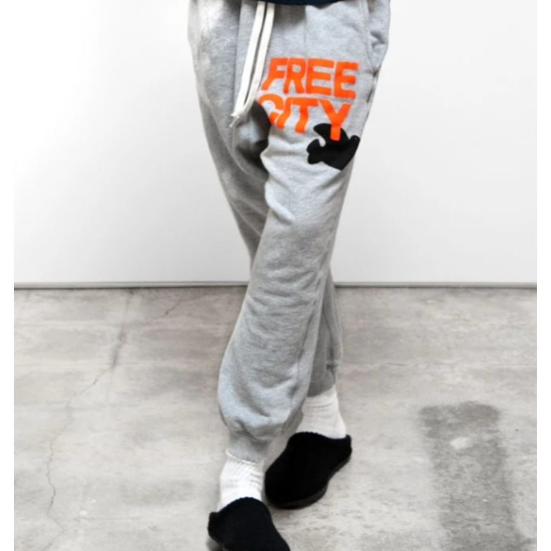 HEATHERBLEACHOUT FREECITYLARGE pocket sweatpant - heather electric