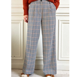 SP Tailored Pants In Gingham Blue