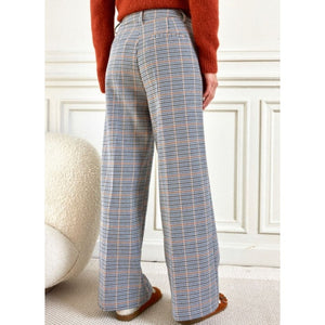 SP Tailored Pants In Gingham Blue