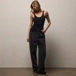 JAMES PERSE Ribbed Daily Tank- Black