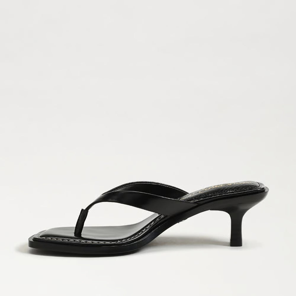 SAM EDELMAN Dollie Thong Sandal Black Leather