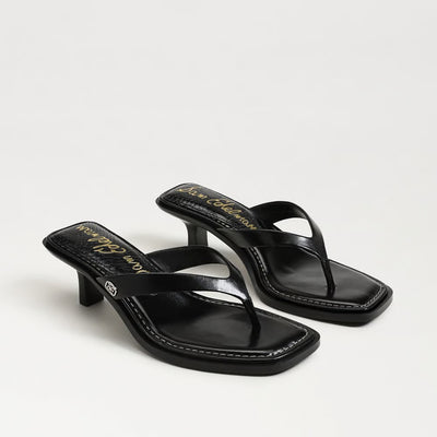 SAM EDELMAN Dollie Thong Sandal Black Leather