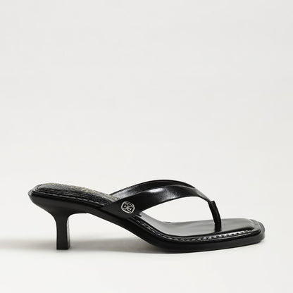 SAM EDELMAN Dollie Thong Sandal Black Leather