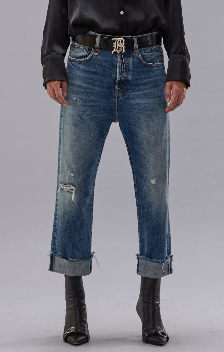 R13 TAILORED DROP JEAN Hutton Blue
