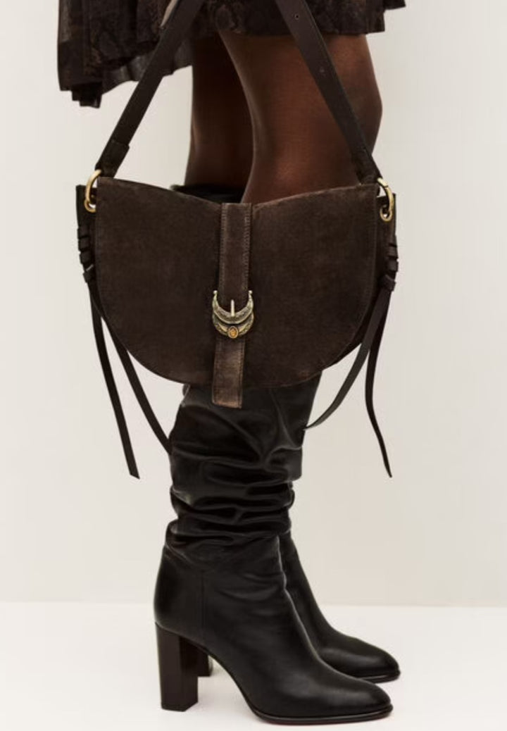 BA&SH SADDLE BAG Brown Suede