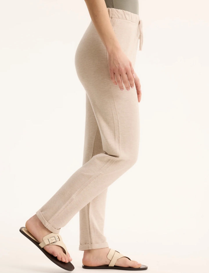 MAJESTIC FILATURES Viscose/Elastane Trousers Ecru