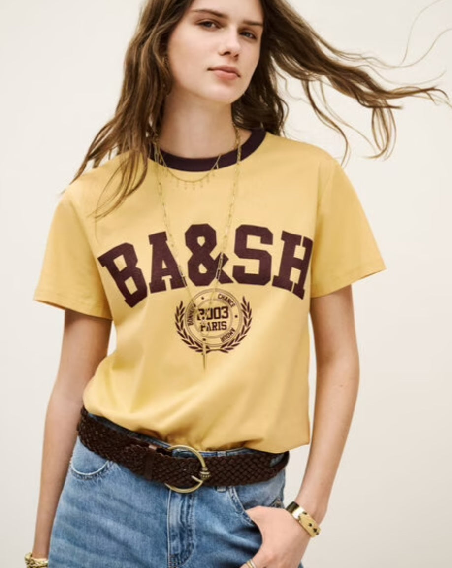 BA&SH Ioni Tee in Yellow