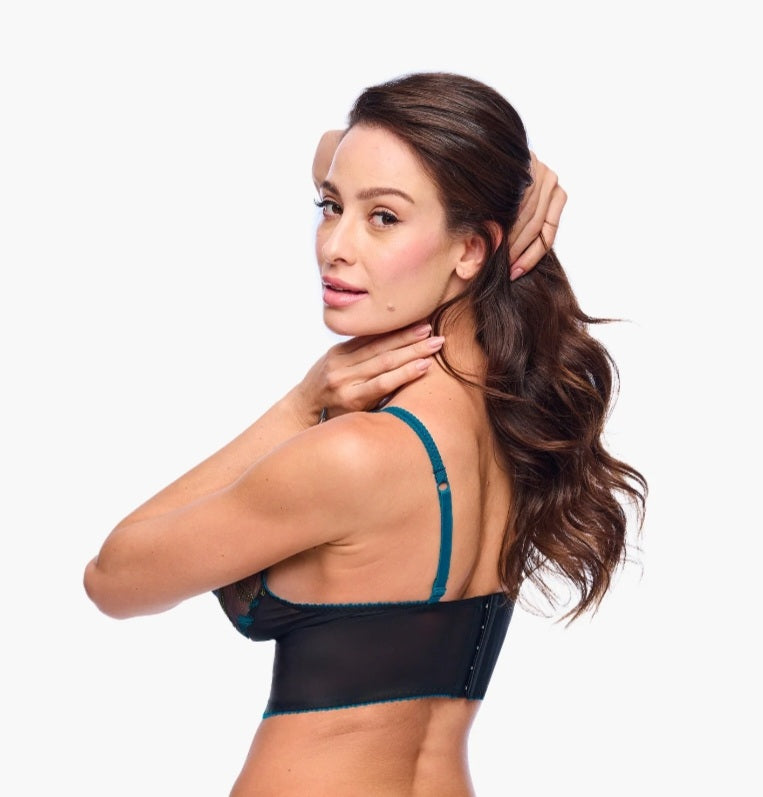 COSABELLA Fiorita Longline Bralette Black/Canale
