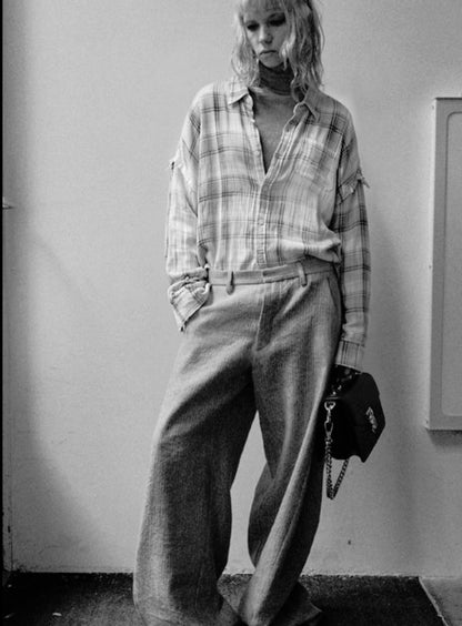 R13 Cropped Work Shirt