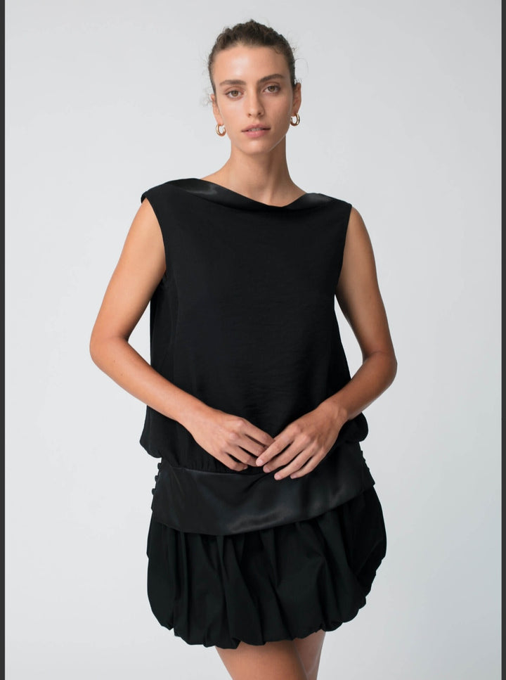 KIANNE Flower Skirt Black