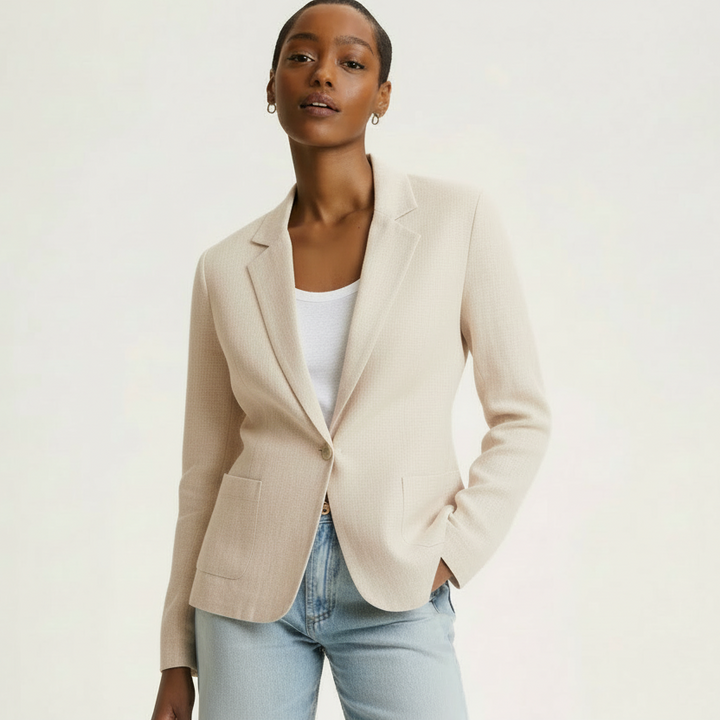 MAJESTIC FILATURES Linen Blazer Cream