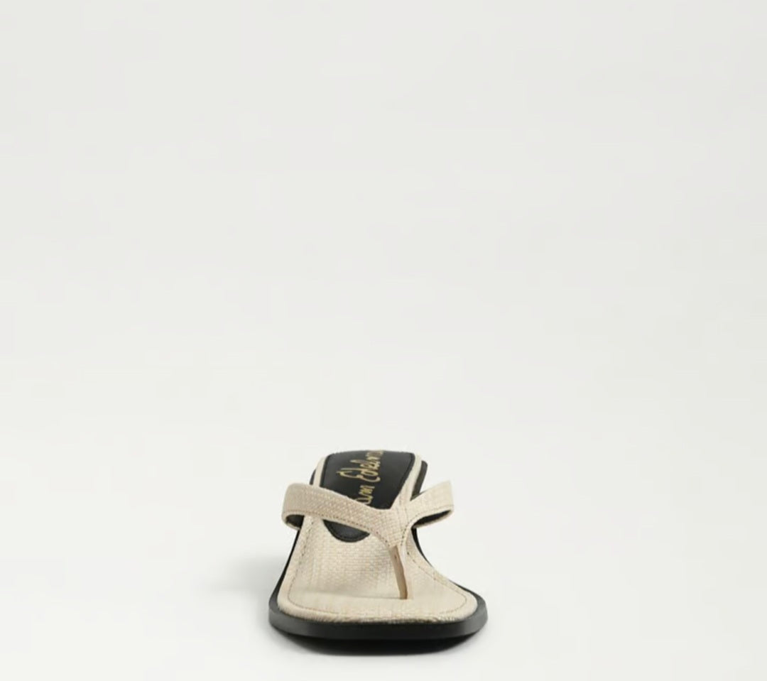 SAM EDELMAN Dollie Thong Sandal Linen Se Leather