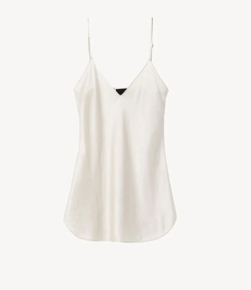 NILI LOTAN Isabella Silk Cami In Ivory