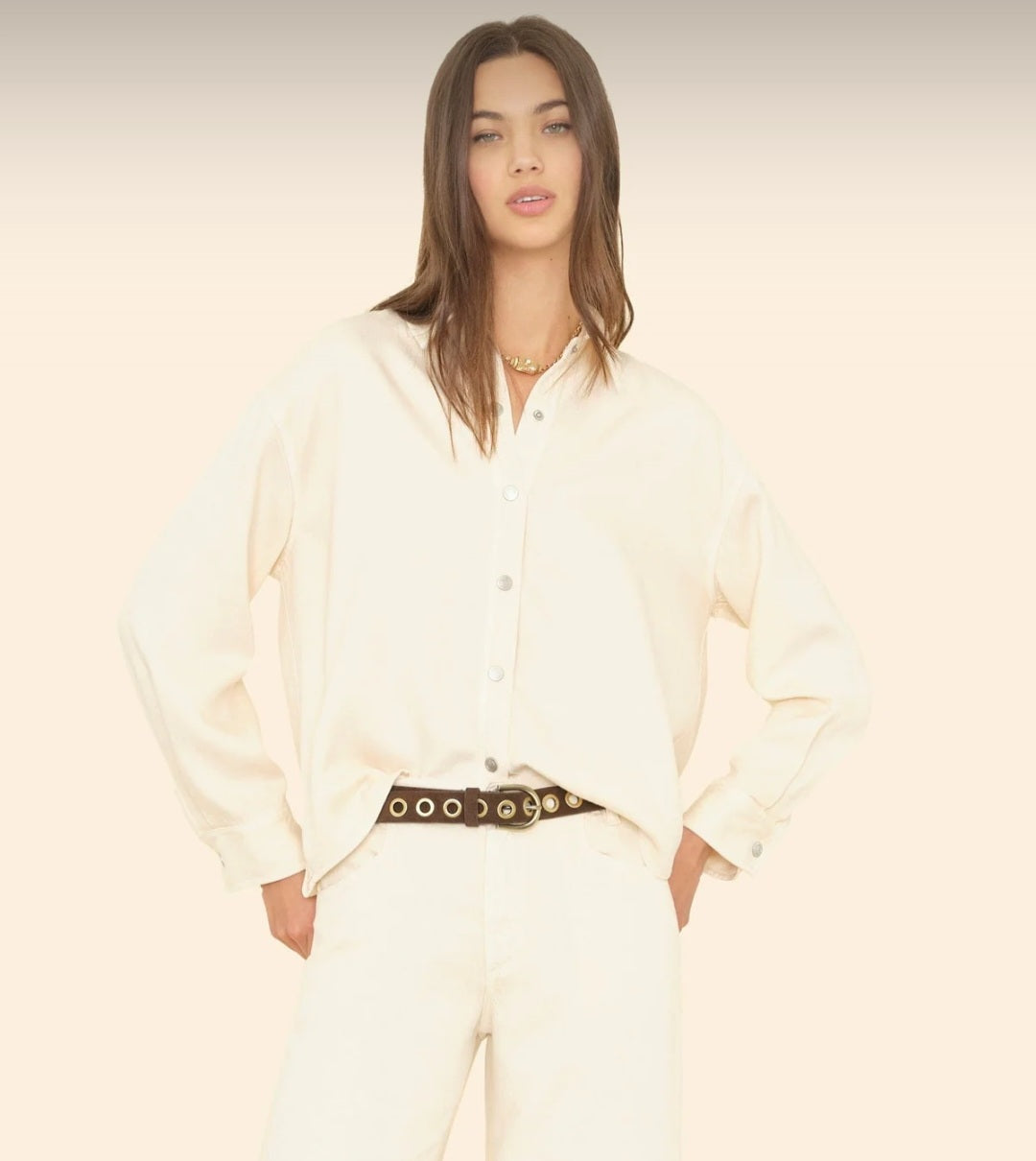 XIRENA Ecru Gia Denim Shirt