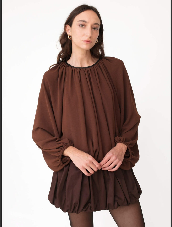 KIANNE Flower Skirt Brown
