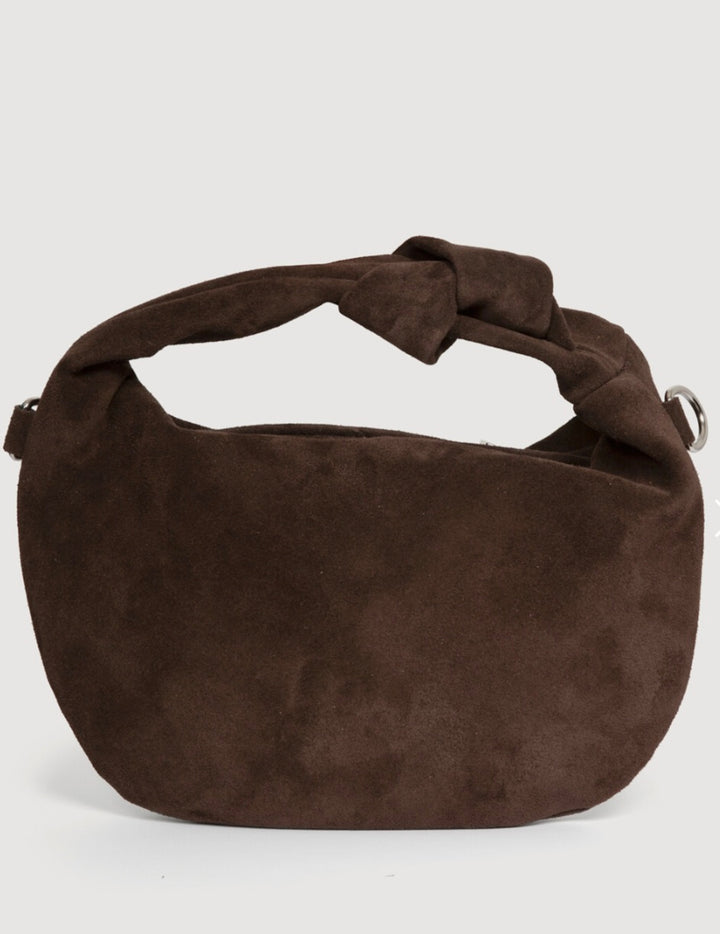 Le Marais Suede handbag Olivia Dark Brown