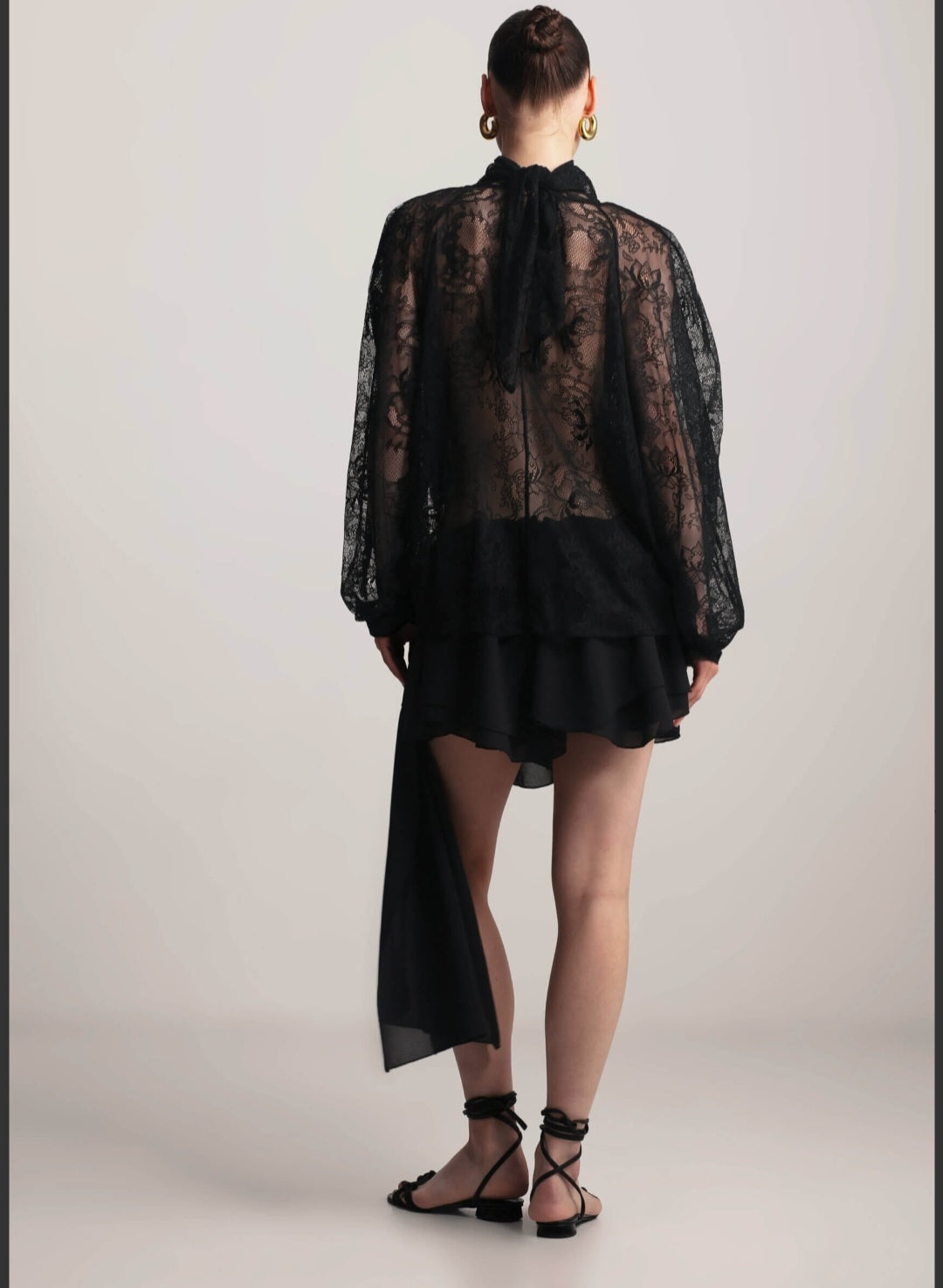 KIANNE Lace Blouse Black