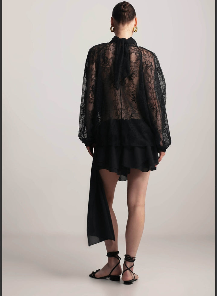 KIANNE Lace Blouse Black