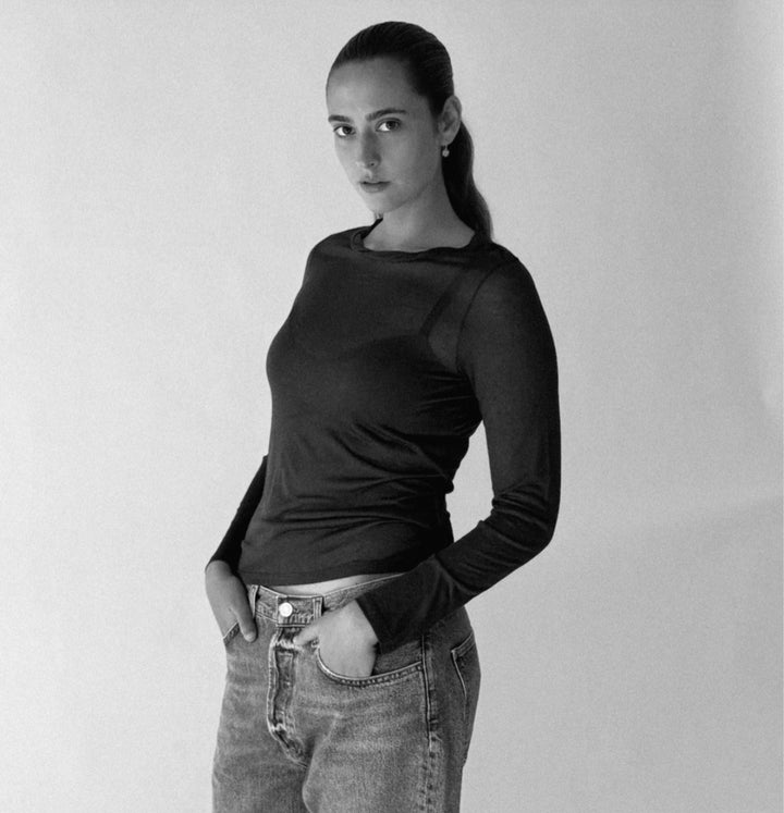 MAJESTIC FILATURES Long-Sleeve  Crew Neck T-Shirt Black