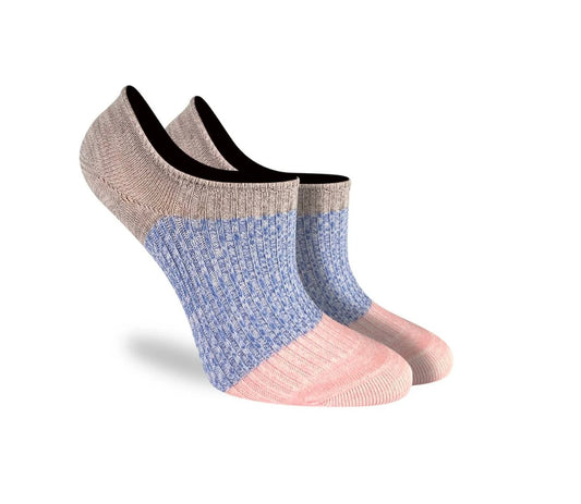 GLS Gray, Blue, Pink No Show Socks
