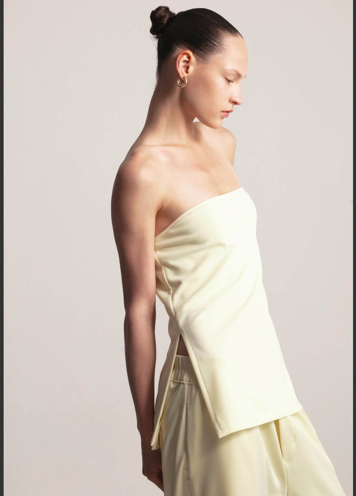 KIANNE Strapless Top Butter
