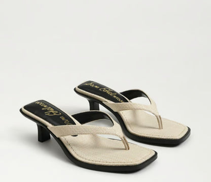 SAM EDELMAN Dollie Thong Sandal Linen Se Leather