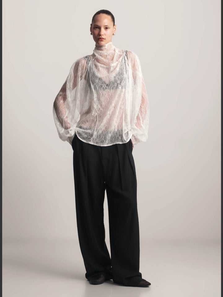 KIANNE Lace Blouse Cloud