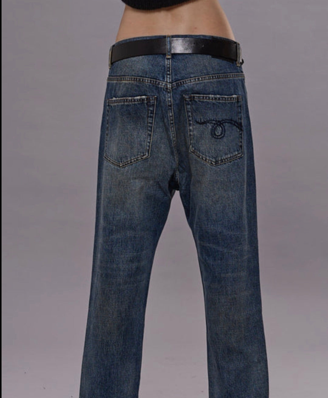 R13 TAILORED DROP JEAN Hutton Blue