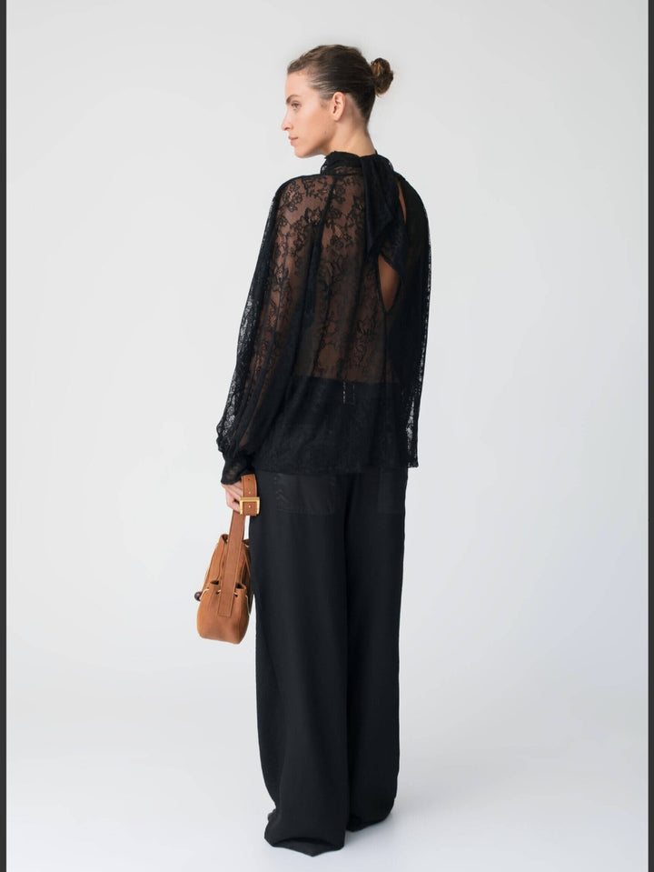 KIANNE Lace Blouse Black