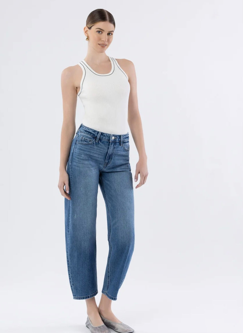 VERVET Trasimeno - High Rise Barrel Jeans