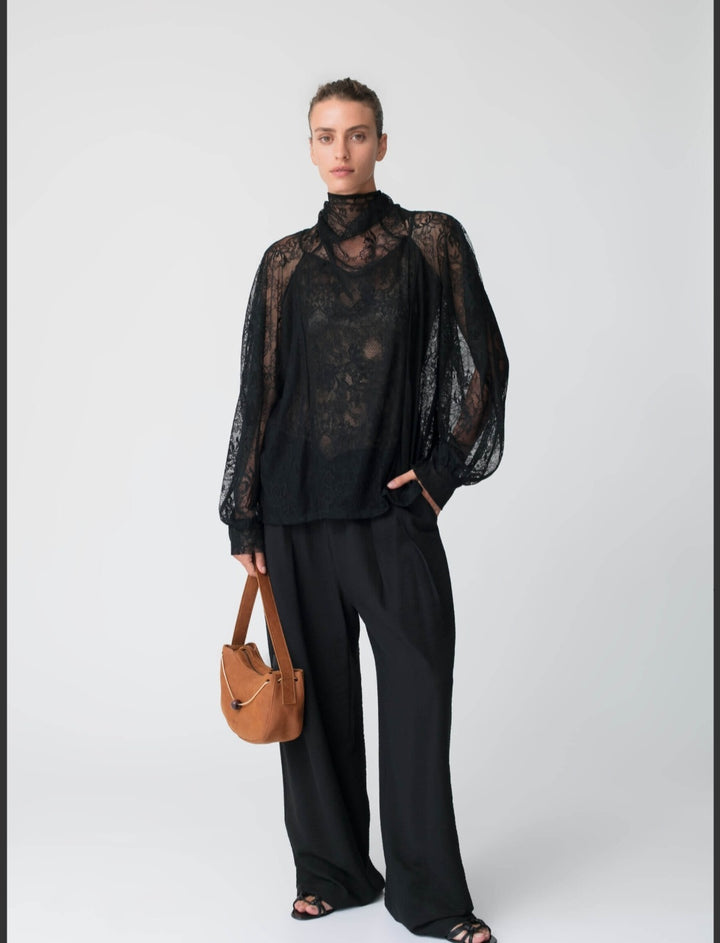 KIANNE Lace Blouse Black