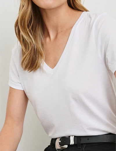 RAILS Classic v neck t-shirt White