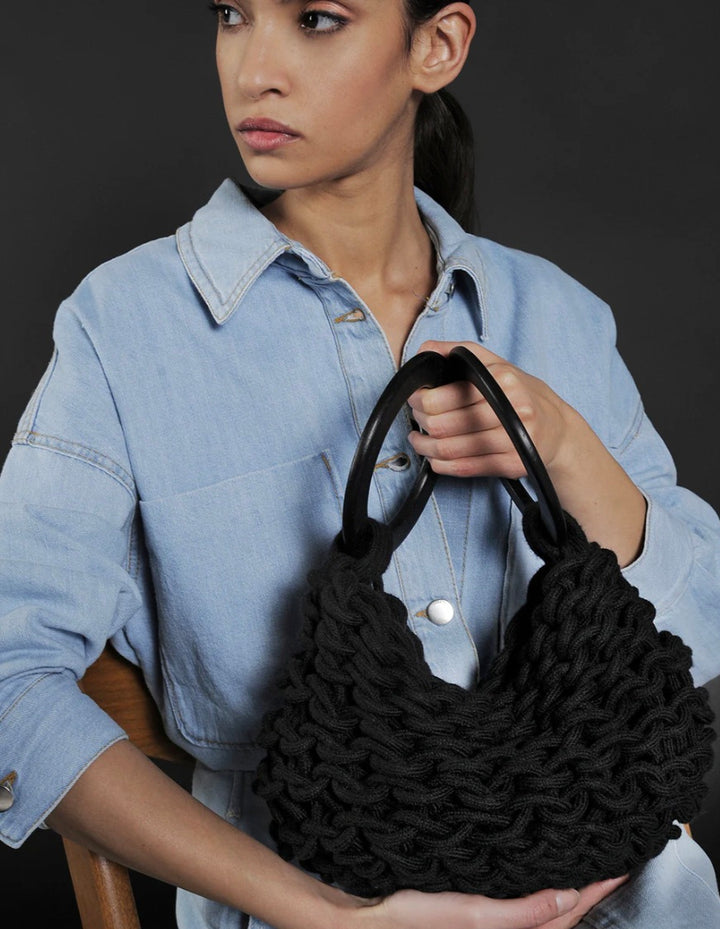 ALIENINA Small Waxed Rope Bag