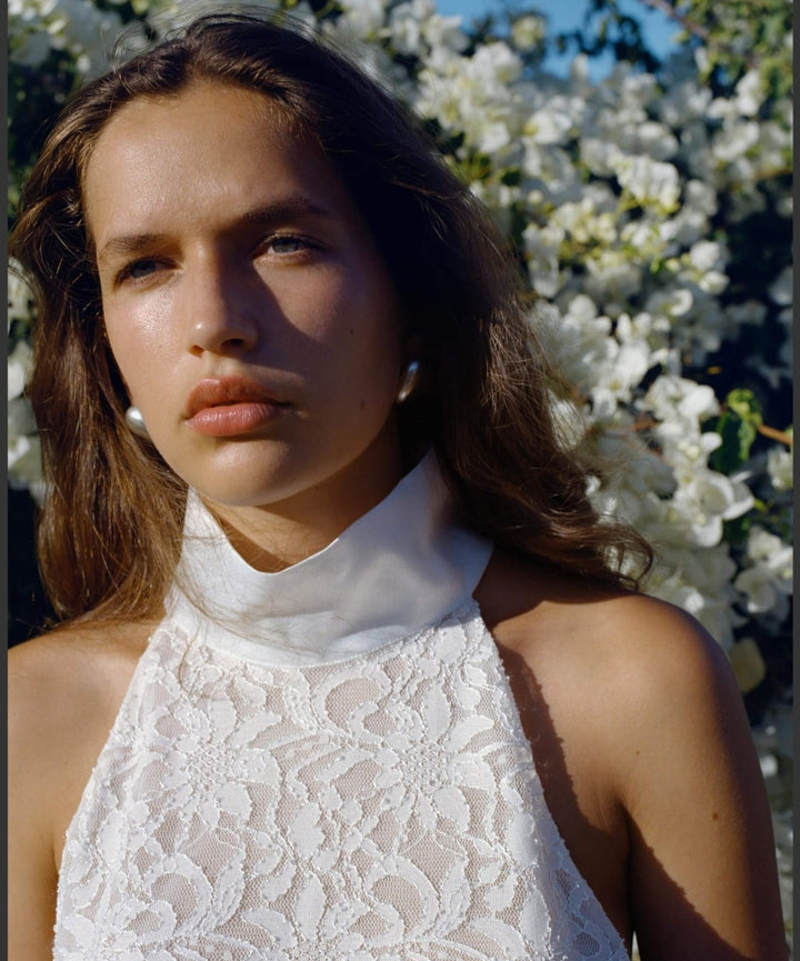 KIANNE Ruched Blouse Cloud