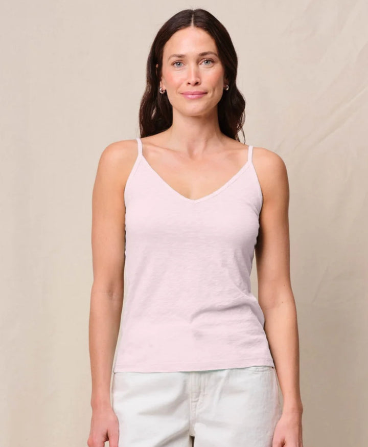 STATESIDE Supima Slub Jersey V-Neck Cami in Softest Pink