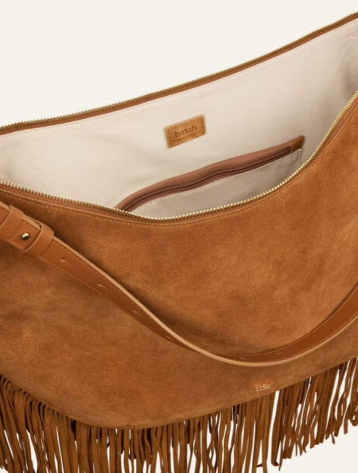 BA&SH SWING BAG XL Suede Congac