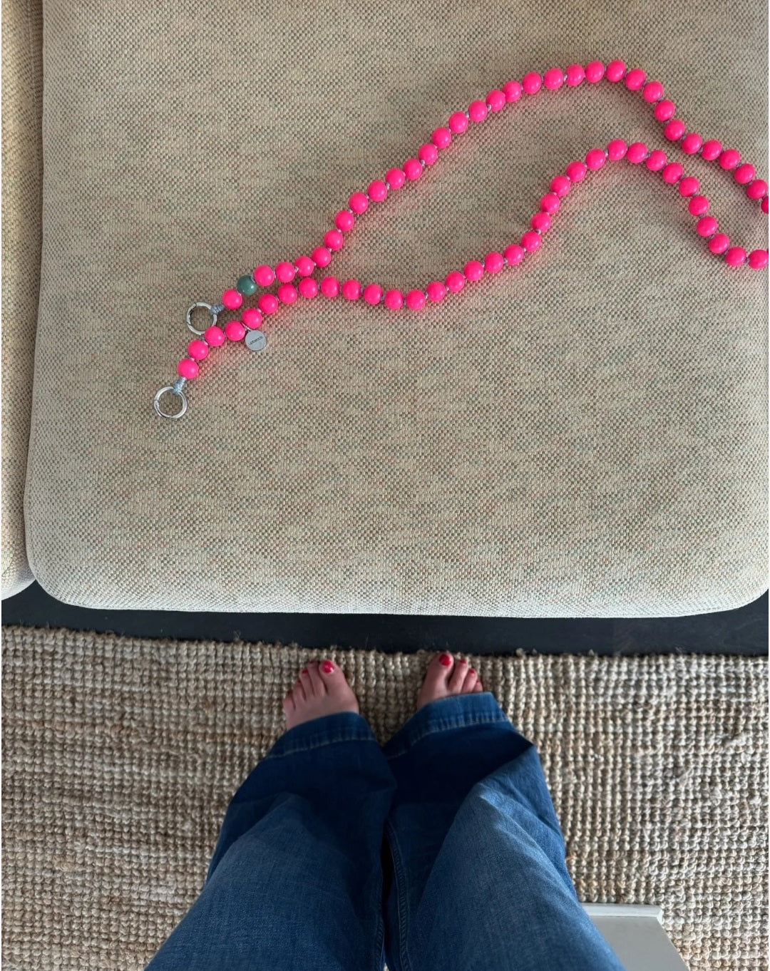 UPBEADS PINK LADY cell phone chain