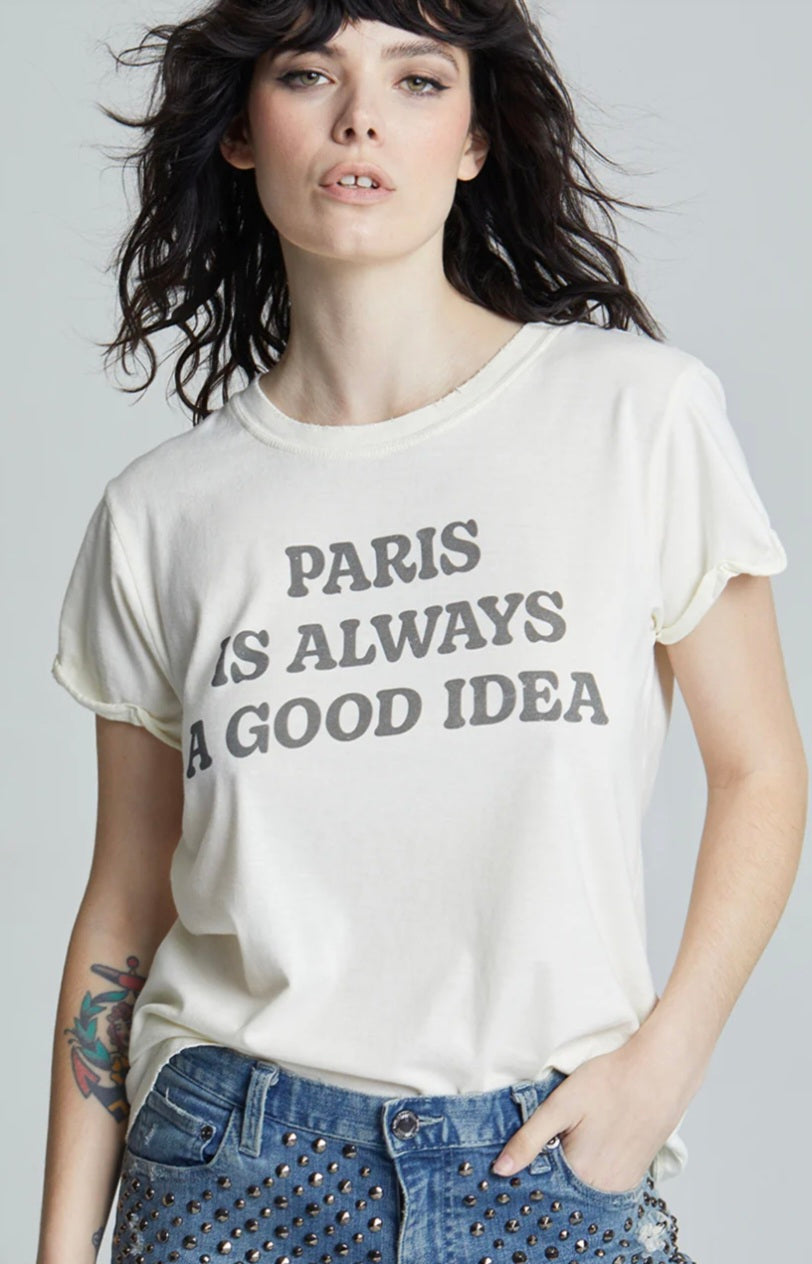 RECYCLED KARMA Bonjour Paris Tee