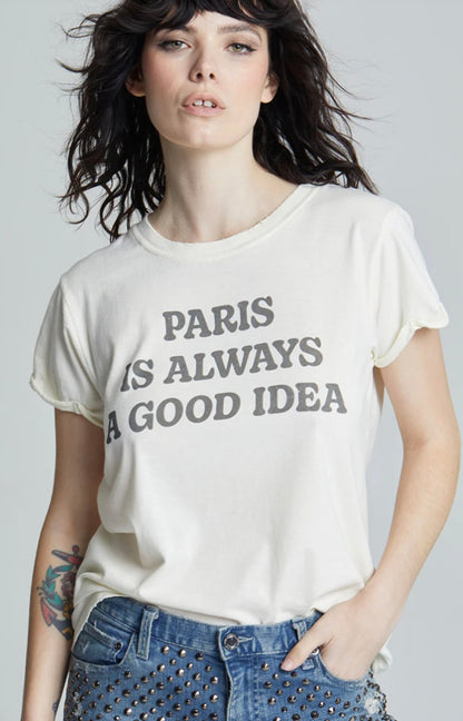RECYCLED KARMA Bonjour Paris Tee