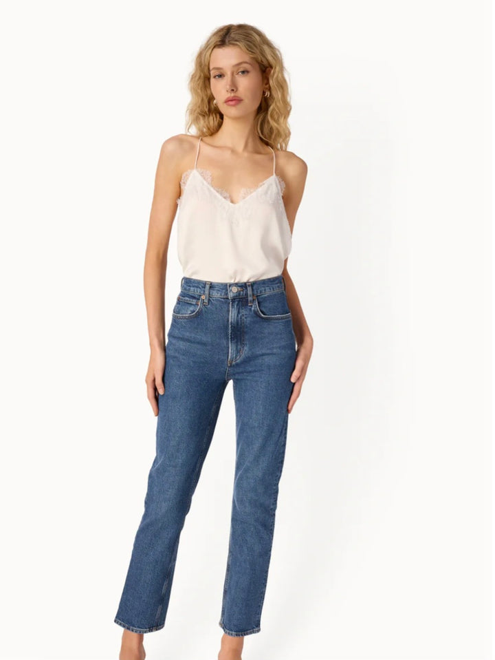 CAMI NYC Racer Charmeuse Camisole White