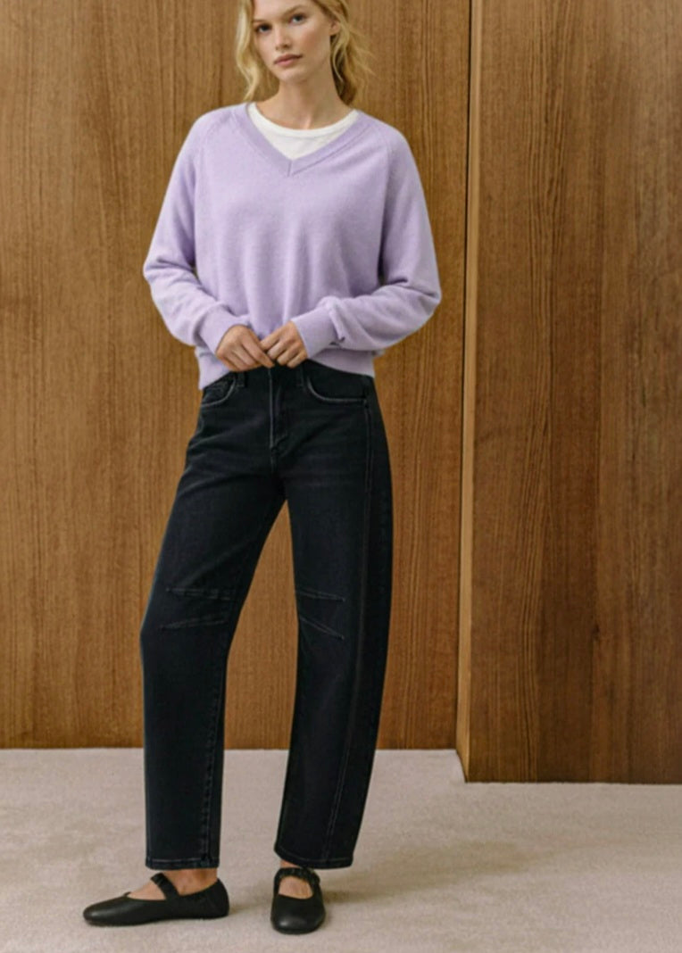 FLYING MONKEY Relief - High Rise Ankle Barrel Jeans