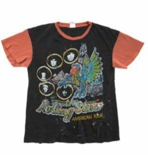 MADEWORN ROLLING STONES COLORBLOCK CROP FIT