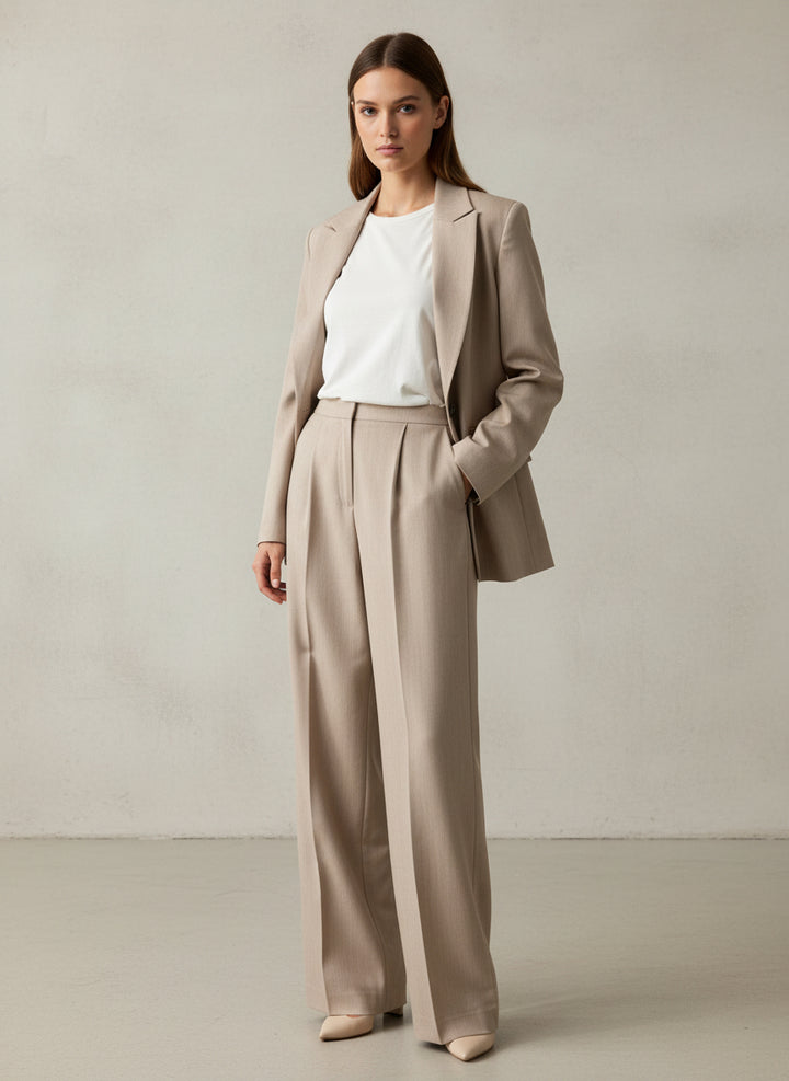 STUDIO PARISIEN Tailored Pants Beige