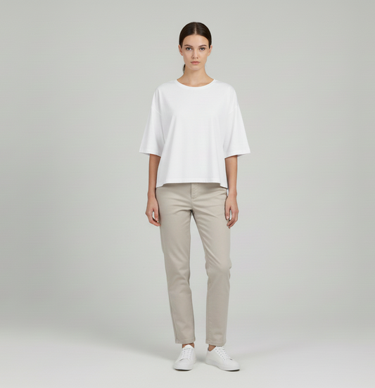 MAJESTIC FILATURES Oversized Tee White