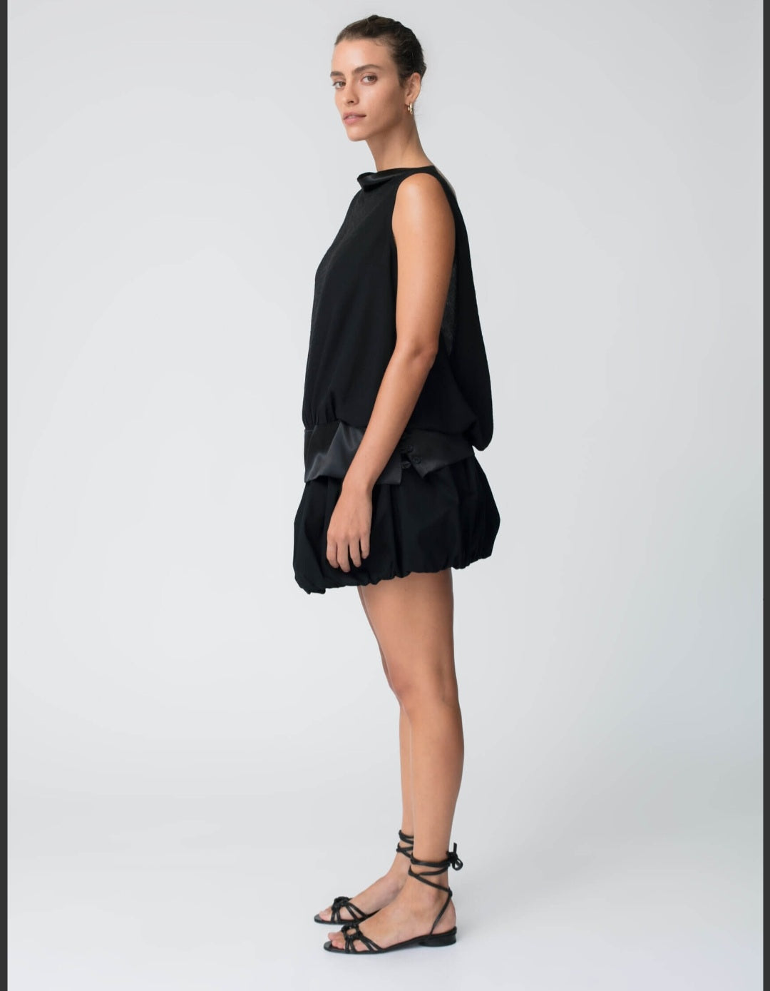KIANNE Flower Skirt Black