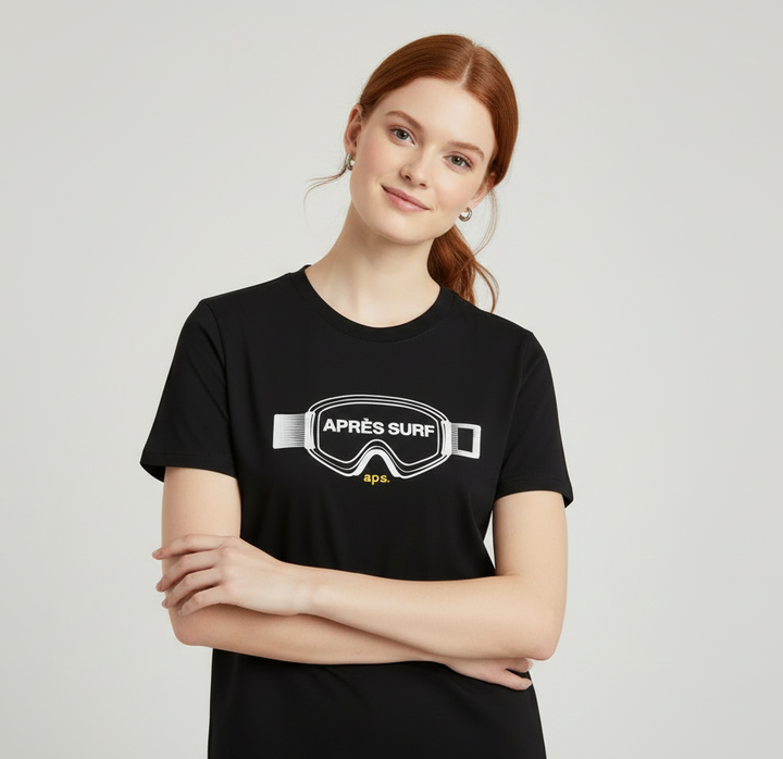 APRES SURF Oversized Ski Shirt Black