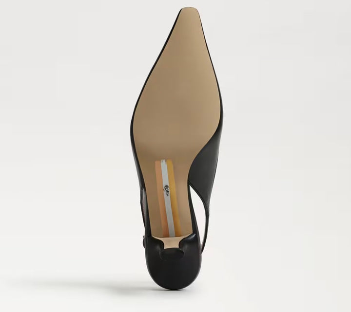 SAM EDELMAN Bianka Slingback Pump In Black Leather