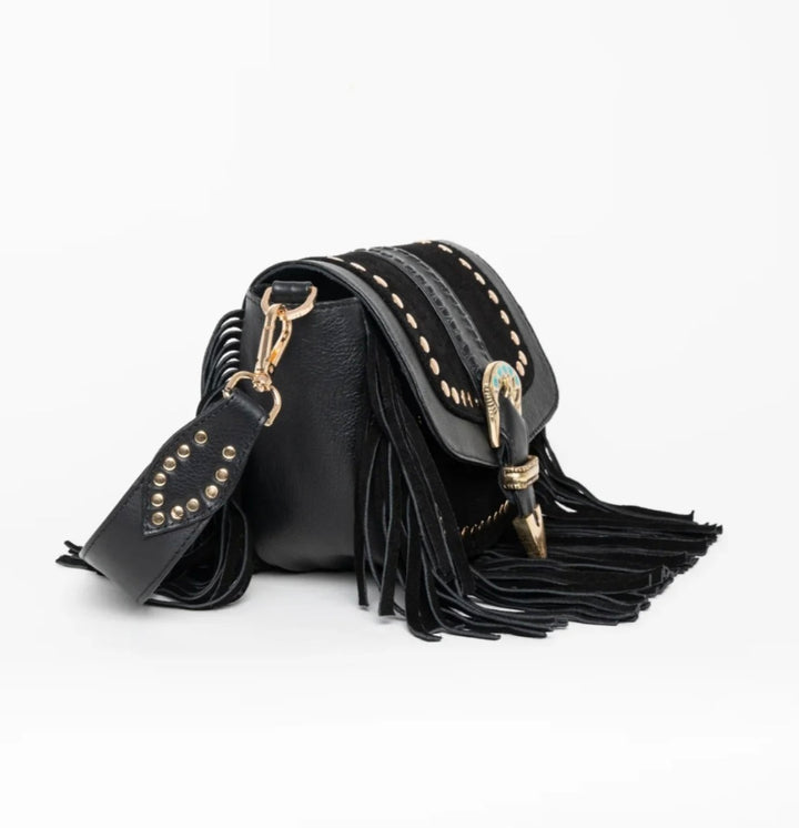 PITI CUITI SOHO SHOULDER BAG Black Suede