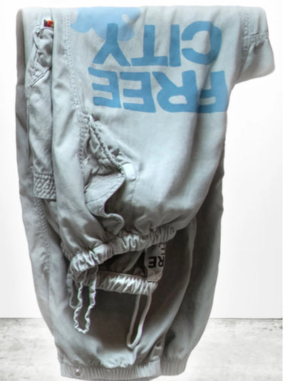 FREECITY FLAP/SNAP MATTE/SATIN AIRJUMP pant - silver rock/blues